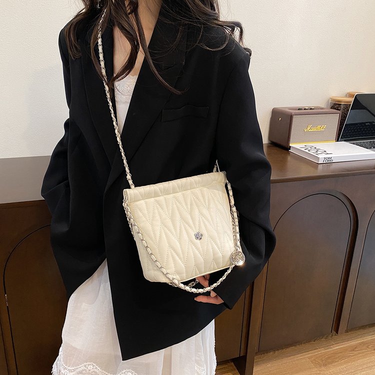 PU Embroidered Small Square Bag with Magnetic Closure - 2024 Summer Shoulder Crossbody Handbag